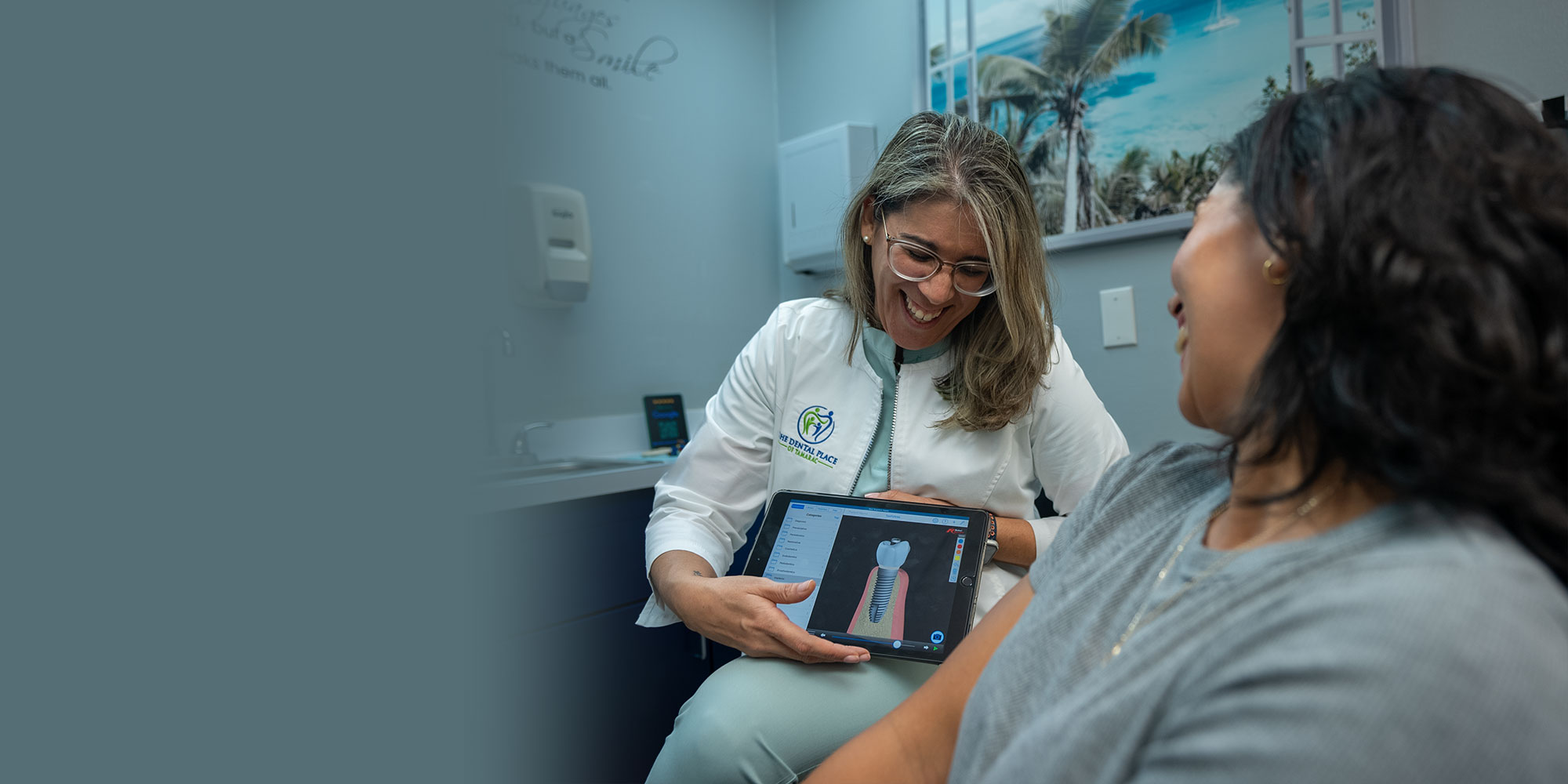 Dr. Franco going over treatments to patient