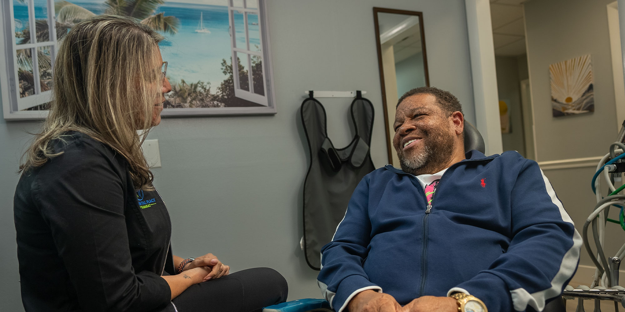 dr franco with dental patient